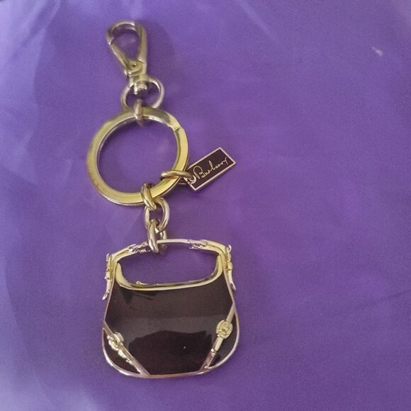 BURBERRY - Bag Keychain/Charm (Burgundyish) color. Brand New. - Picture 1 of 7